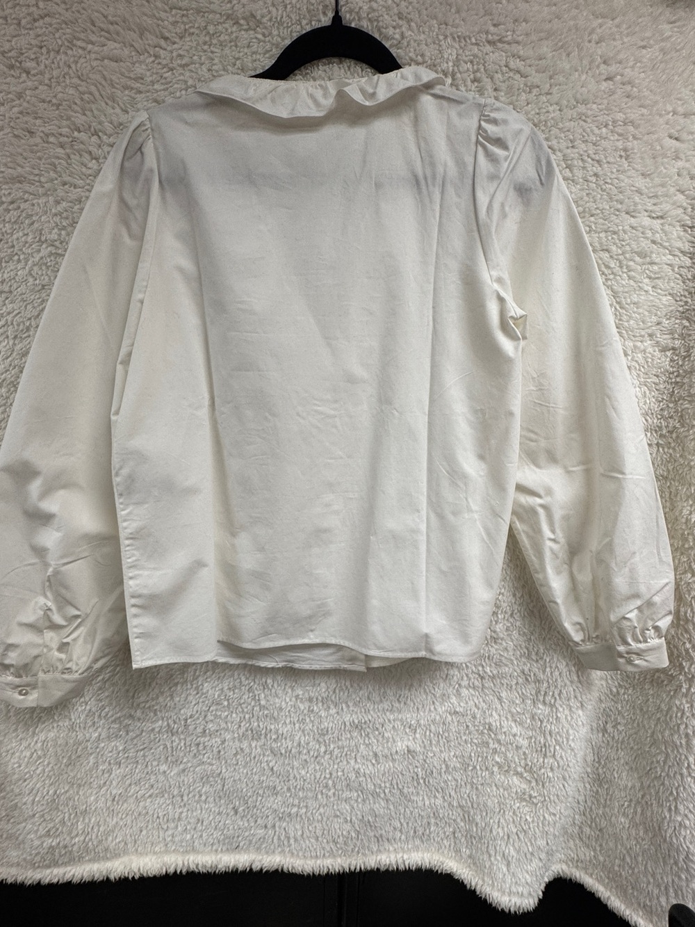 Sezane Rosine Shirt Ecru Poplin - Size 4 - Picture 3 of 3